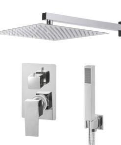 vidaXL Douchesysteem roestvrij staal 201 zilverkleurig