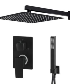 vidaXL Douchesysteem roestvrij staal 201 zwart