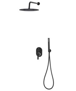 vidaXL Douchesysteem roestvrij staal 201 zwart