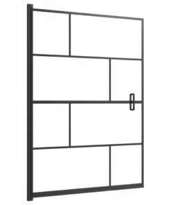 vidaXL Douchewand 100x140 cm ESG zwart