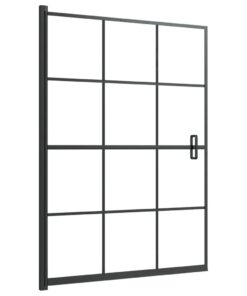 vidaXL Douchewand 100x140 cm ESG zwart