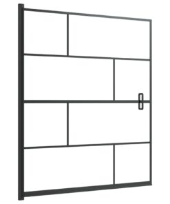 vidaXL Douchewand 116x140 cm ESG zwart