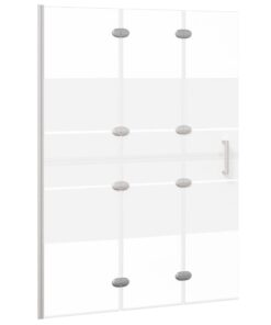 vidaXL Douchewand inklapbaar 100x140 cm ESG wit