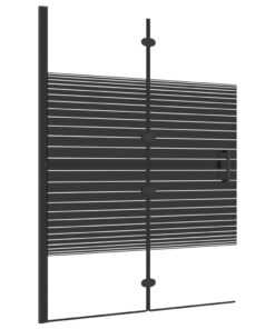 vidaXL Douchewand inklapbaar 100x140 cm ESG zwart