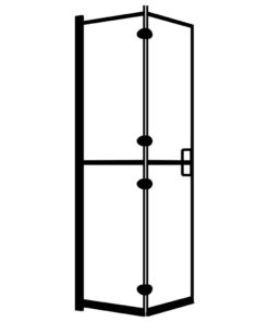vidaXL Douchewand inklapbaar 80x140 cm ESG zwart