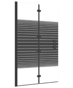 vidaXL Douchewand inklapbaar 80x140 cm zwart