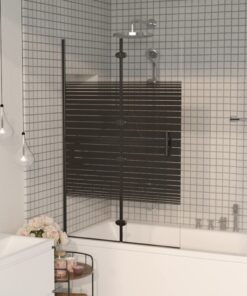 vidaXL Douchewand inklapbaar 80x140 cm zwart