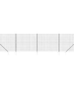 vidaXL Draadgaashek met grondankers 2x10 m antracietkleurig