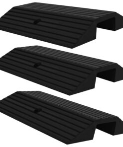 vidaXL Drempelbruggen 3 st 49x40x8 cm rubber