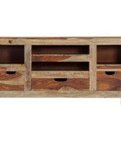 vidaXL Dressoir 100x30x50 cm massief acaciahout grijs