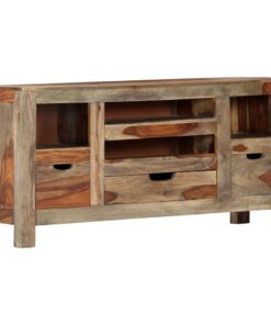 vidaXL Dressoir 100x30x50 cm massief acaciahout grijs