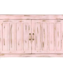 vidaXL Dressoir 110x35x70 cm massief mangohout lichtroze