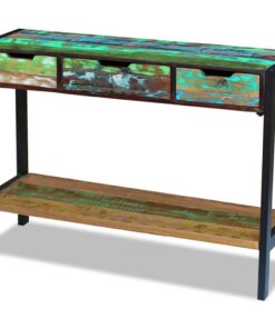 vidaXL Dressoir 3 lades massief gerecycled hout