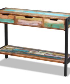 vidaXL Dressoir 3 lades massief gerecycled hout