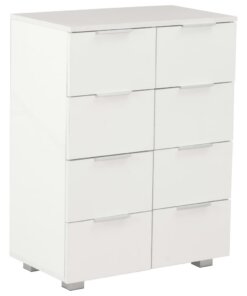 vidaXL Dressoir 60x35x80 cm bewerkt hout hoogglans wit