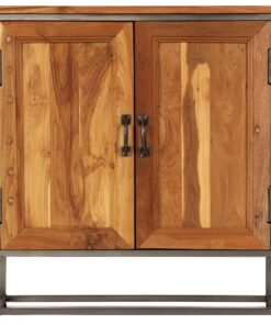 vidaXL Dressoir 65x30x70 cm gerecycled teakhout en staal