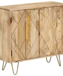 vidaXL Dressoir 80x30x75 cm massief mangohout