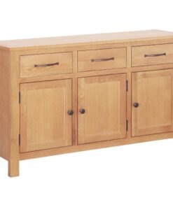 vidaXL Dressoir Bruin 112 x 33.5 x 70 cm Massief eikenhout