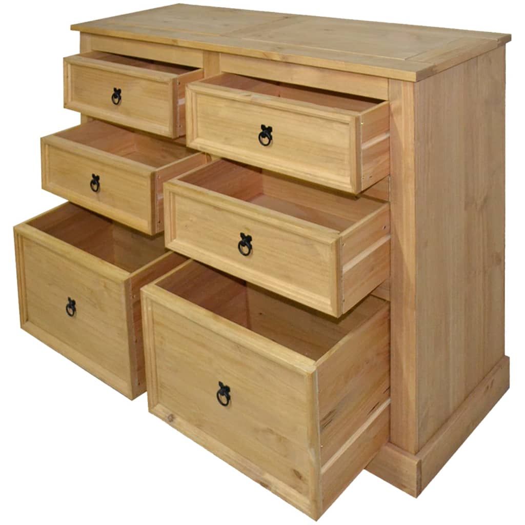 vidaXL Dressoir Mexicaans grenenhout Corona-stijl 110x43x81 cm - Afbeelding 3