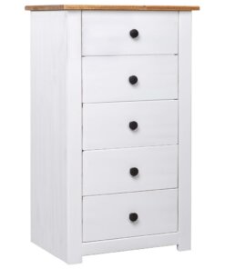 vidaXL Dressoir Panama Range 46x40x89 cm grenenhout wit