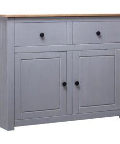 vidaXL Dressoir Panama Range 93x40x80 cm massief grenenhout grijs