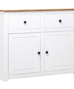 vidaXL Dressoir Panama Range 93x40x80 cm massief grenenhout wit