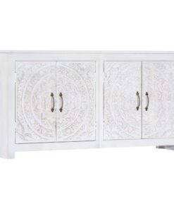 vidaXL Dressoir handgemaakt 140x30x70 cm massief acaciahout wit