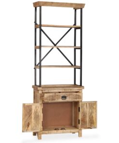 vidaXL Dressoir met schappen 65x30x180 cm massief mangohout