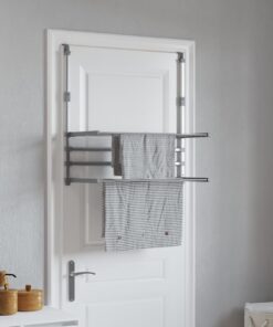 vidaXL Droogrek voor balkon 89x25x(60-95) cm aluminium