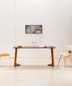 vidaXL Eetkamerstoelen 2 st gebogen hout en kunstleer crèmekleurig