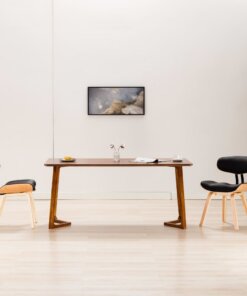 vidaXL Eetkamerstoelen 2 st gebogen hout en kunstleer