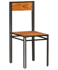 vidaXL Eetkamerstoelen 2 st massief acaciahout