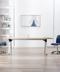 vidaXL Eetkamerstoelen 2 st stof blauw