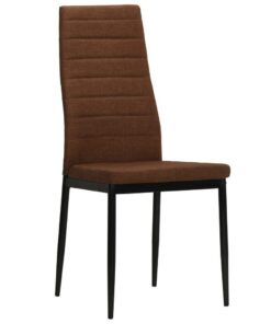 vidaXL Eetkamerstoelen 2 st stof bruin