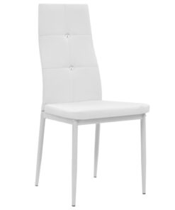 vidaXL Eetkamerstoelen 4 st kunstleer wit