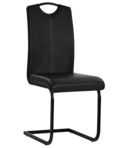 vidaXL Eetkamerstoelen 4 st kunstleer zwart