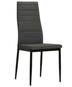 vidaXL Eetkamerstoelen 4 st stof donkergrijs