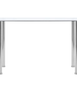 vidaXL Eettafel 120x60x75 cm gehard glas transparant