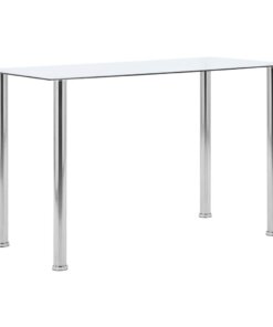 vidaXL Eettafel 120x60x75 cm gehard glas transparant