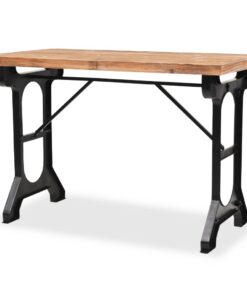 vidaXL Eettafel 122x65x82 cm massief vurenhout