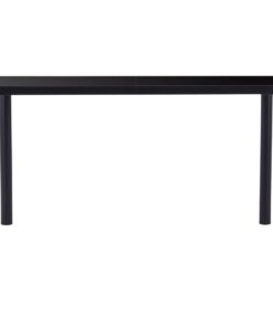 vidaXL Eettafel 140x70x75 cm gehard glas zwart