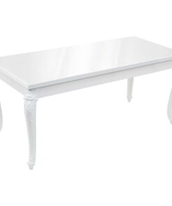 vidaXL Eettafel 179x89x81 cm hoogglans wit