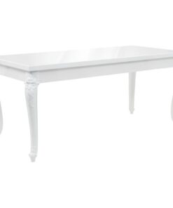 vidaXL Eettafel 179x89x81 cm hoogglans wit