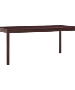 vidaXL Eettafel 180x90x73 cm grenenhout donkerbruin