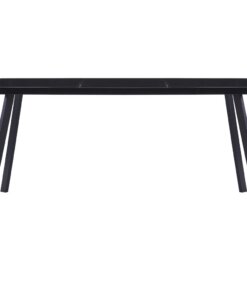 vidaXL Eettafel 180x90x75 cm gehard glas zwart