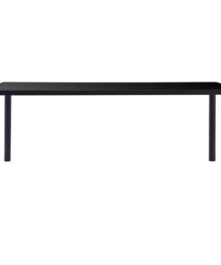 vidaXL Eettafel 200x100x75 cm gehard glas zwart