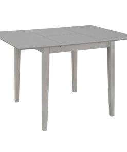 vidaXL Eettafel verlengbaar (80-120)x80x74 cm MDF grijs