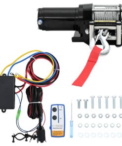 vidaXL Elektrische lier 12 V 1360 kg met montageplaat en rollenvenster