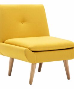 vidaXL Fauteuil stof geel