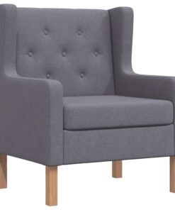 vidaXL Fauteuil stof grijs